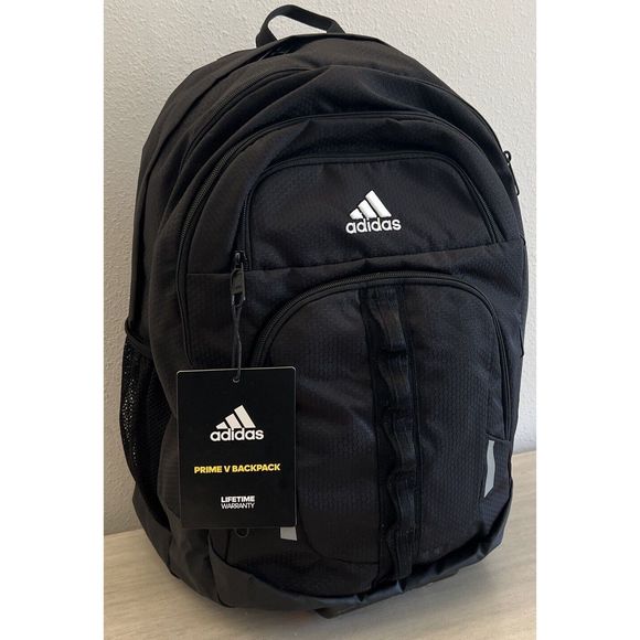 Adidas Prime V Unisex Backpack Black & White 145288C - Picture 14 of 16
